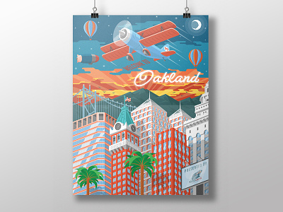 Welcome to Oakland 99designs banner bodea daniel city creatank kreatank oakland poster skyline