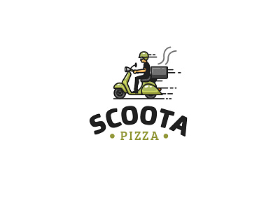 Scoota Pizza bodea daniel brand identity creatank delivery designer food kreatank logo design pizza scooter