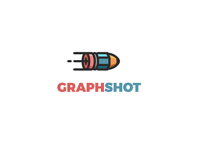 GraphShot brand bullet creatank creative graphic identity illustration kreatank logo design pencil shot