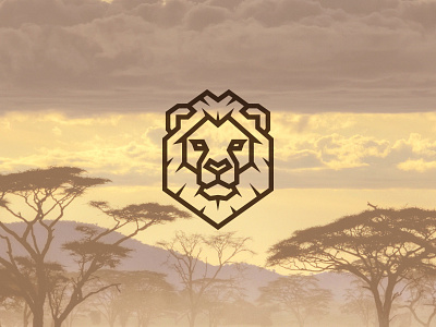 Lion Head abstract animal brand identity creative geometric head illustration king kreatank lion logo shield zoo