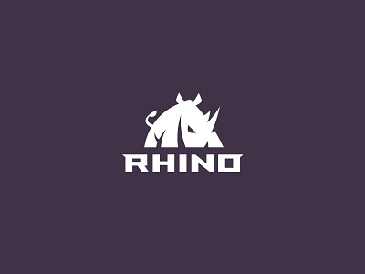 Rhino Round 2 animal animal logo creative crossfit design fitness gym illustration kreatank logo mark minimal rhino rhinoceros simple sports zoo