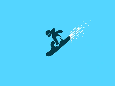 Snowboarder creative logo negative space ski skiing kreatank snow snowboard snowboarding winter