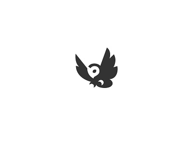 Barn Owl barn owl bird creative kreatank logo negative space