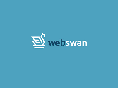 Webswan Drbl abstract app bird kreatank logo online soft software swan tech water web