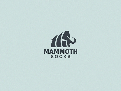 Mammoth Socks logo abstract character elephant ice age kreatank logo mammoth mammut mark mascot vector zoo