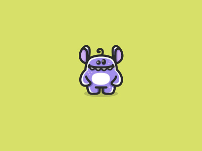 Little thingy character cute kreatank logo mascot monster playful sweet