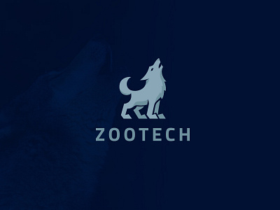 Zootech Howling wolf logo brand identity creative dog gym howling wolf illustration kreatank logo sports wolf