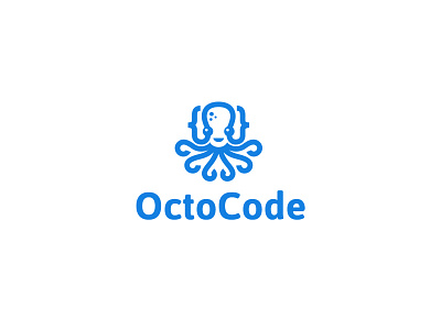 Octocode brackets code coding creative it kreatank logo octopus programming zoo