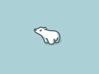 Polar bear character creative cute flat kreatank logo mascots polar bear sweet zoo