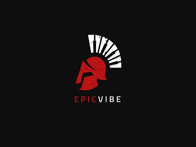 EpicVibe creative epic gladiator kreatank logo music negative space piano spartan helmet warrior