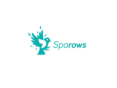 Sparows bird creative design kreatank logo spa sparrow