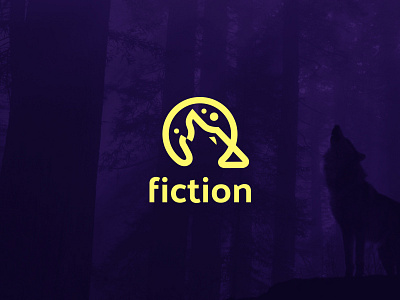 Fiction ( Howling Wolf ) abstract circle creative forest howling wolf kreatank moon wolf