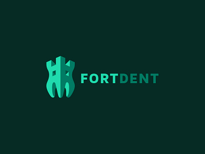 Fortdent castle creative dent dental dentist flat fort kreatank teeth tooth
