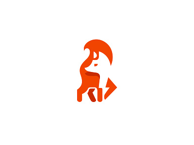 Bolt Fox animal animal logo bolt creative fox kreatank lightning logo negative space storm thunder zoo