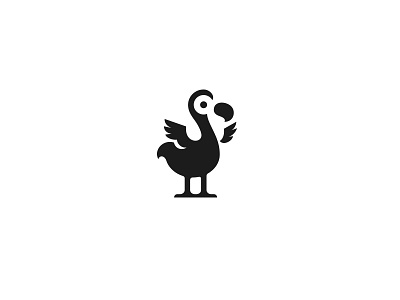 Dodo bird creative cute dodo kreatank logo negative space