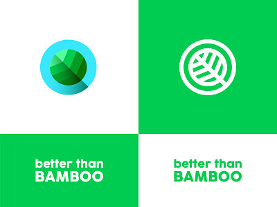 Better Than Bamboo abstract circle flat food gradient green kreatank leaf logo palm plate recycle