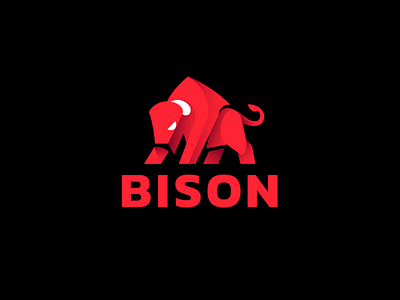 Bison aggressive american animal animal logo attack bison bull charging fight gym kreatank logo sports zoo
