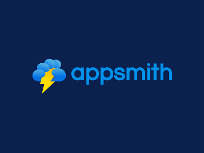 Appsmith bolt brain storm brainstorm cloud creative fist gradient hand kreatank lightning logo storm thunder