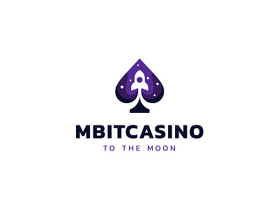 Mbit Casino bit bitcoin casino creative cryptocurrency galaxy game kreatank launch moon negative space poker rocket spades stars