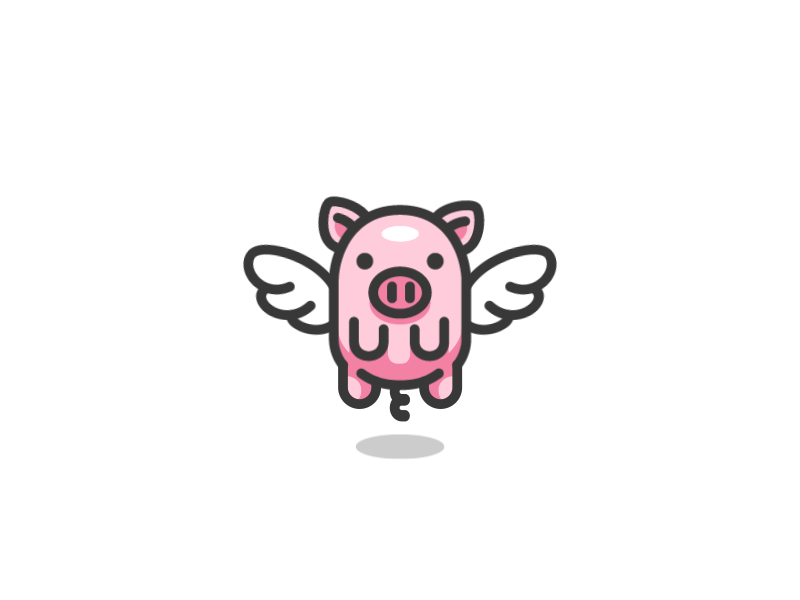 cute flying pig