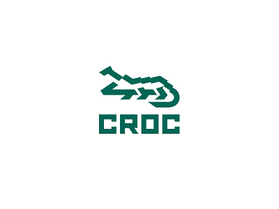 Croc abstract alligator corporate crocodile fitness gym logo simple sports