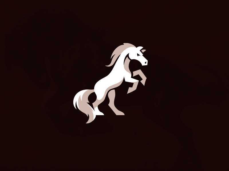 angry horse mascot logo