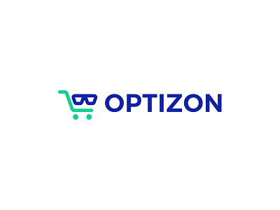 Optizon creative e commerce glasses kreatank logo design optical optician shop shopping cart store