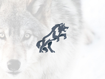 Charging Wolf aggressive automotive car charging dog fitness gym kreatank logo logos sports wolf