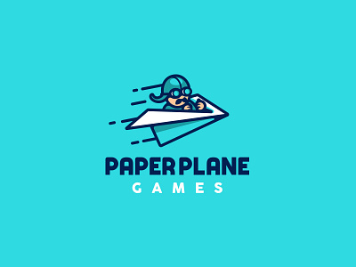 Paper Plane Games board games brand identity branding cartoony creative funny illustration kreatank logo paper plane pilot