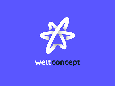 Welt Concept atom brand identity branding galaxy kreatank logo negative space planet space star