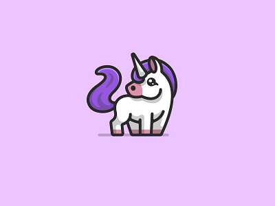 Unicorn animal animal logo cartoony character cute horse illustration kreatank logo mascot playful pony sweet unicorn