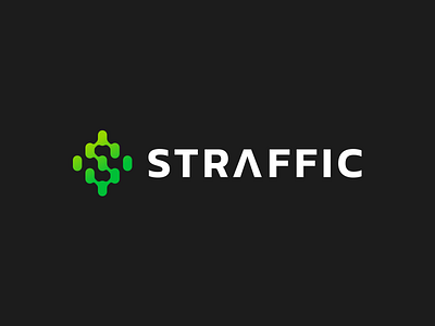 Straffic identity abstract agency brand identity digital gradient green kreatank logo marketing s lettermark tech technology traffic