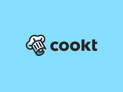 Cookt chef hat creative file flat food illustration kreatank logo paper recipe restaurant