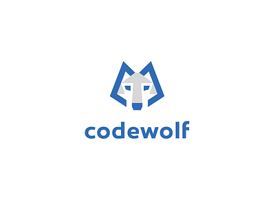 Codewolf abstract brand identity branding code coder coding creative dog identity it kreatank logo programming simple software wolf wolf head wolves