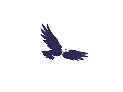 Bald Eagle logo american bald eagle bird flying kreatank logo negative space wings
