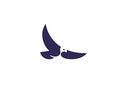 Bald Eagle american bald eagle bird blue kreatank logo negative space simple
