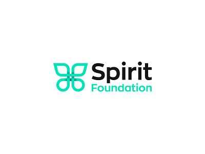 Spirit Foundation abstract brand identity branding butterfly crypto cryptocurrency currency kreatank logo mark simple spirit symbol