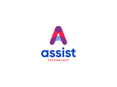 Assist Technology abstract arrow brand identity branding colors consumer flat icon logo marketing transparent trasparency user