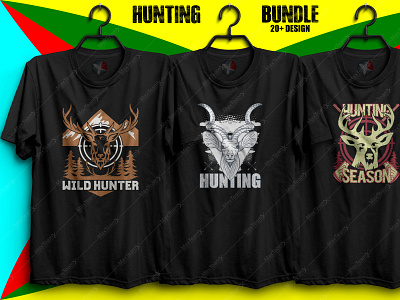 20+ Print Ready Editable Hunting T-Shirts Design Bundle :) hunter hunters hunting hunting apparel design hunting t shirt ournayem