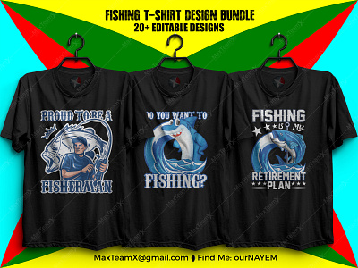 20+ Print Ready Editable Fishing T-Shirts Design Bundle admin nayem designer nayem fish fisherman t shirts fishermen fishing fishing tees fishing teeshirt design flat freelancer nayem fs nayem illustration ournayem