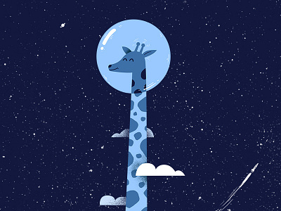 Space Giraffe cute giraffe illustration space threadless