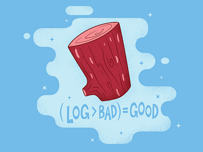 LOG illustration log threadless