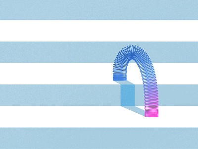 Slinky illustration slinky stripes