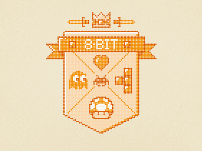 8-Bit bit crest games illustration threadless vector video