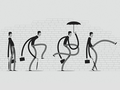 Ministry of Silly Walks illustration threadless vector walk