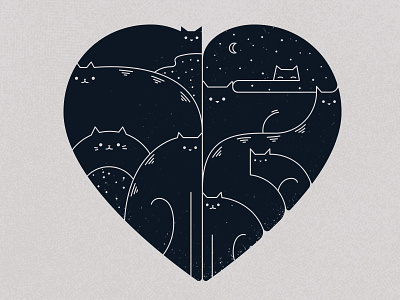 Love Cats cats illustration threadless vector