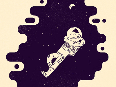 Chilling in Space illustration space threadless vector