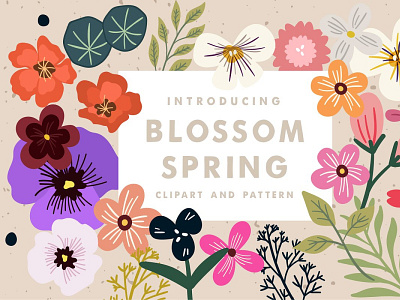 Blossom Spring Toolkit chocolate cheese font design your summer