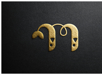 Mahi animal gold graphic lettermark logo mlogo mockup monogram pisces لوگو