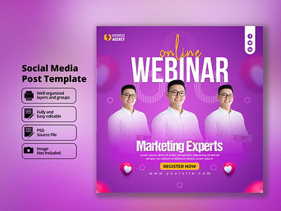 Live streaming webinar digital marketing and corporate social me